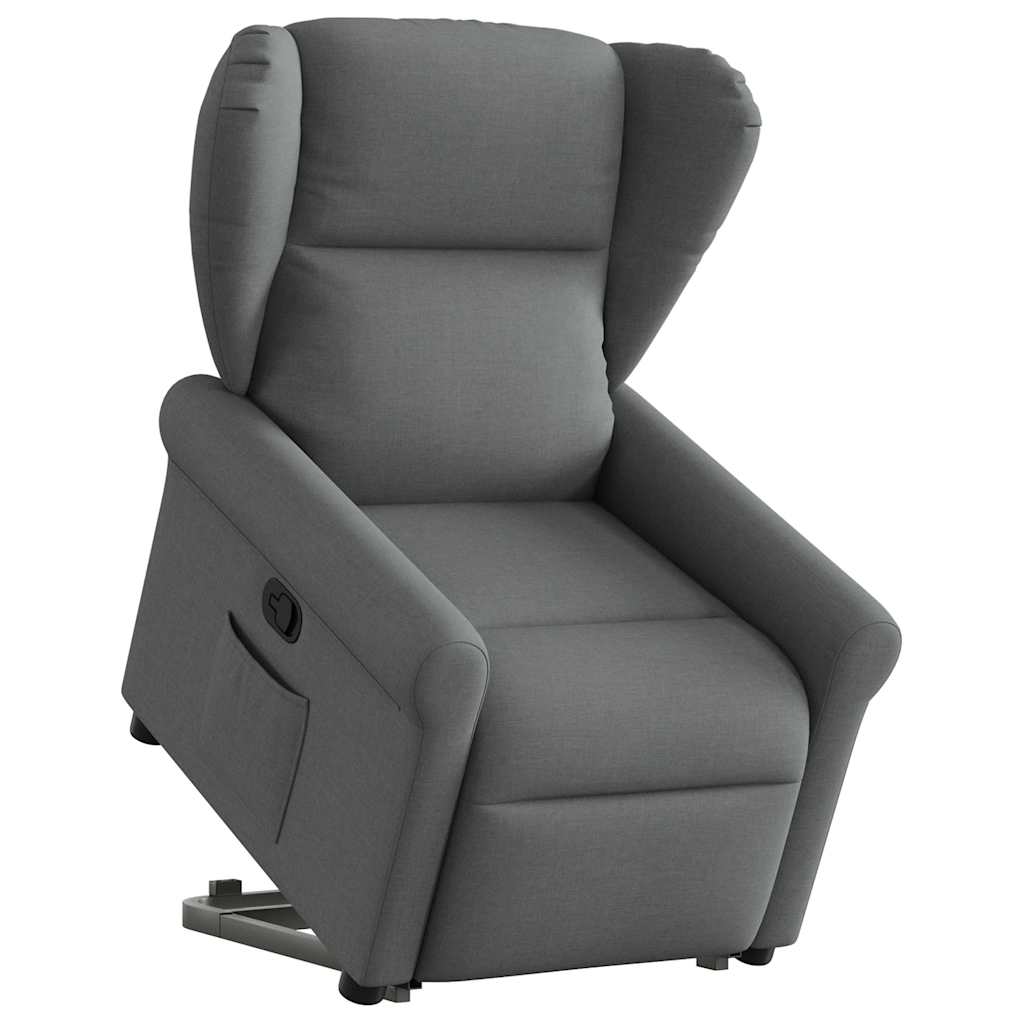Fauteuil Lien - stof - verstelbaar - donkergrijs
