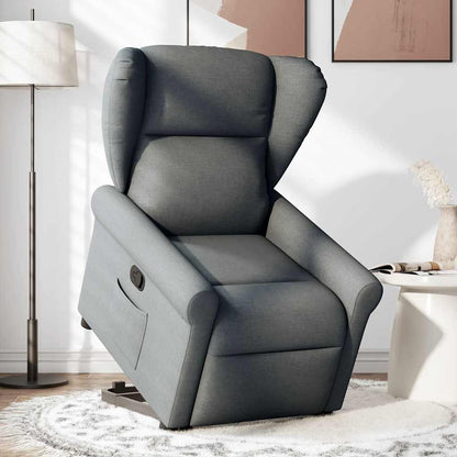 Fauteuil Lien - stof - verstelbaar - donkergrijs