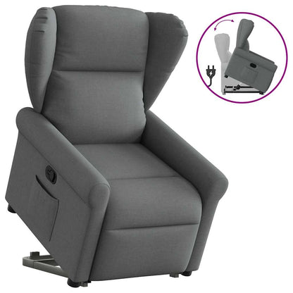 Fauteuil Lien - stof - verstelbaar - donkergrijs