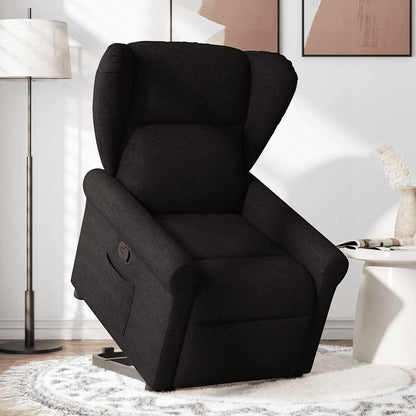 Fauteuil Lien - stof - verstelbaar - zwart