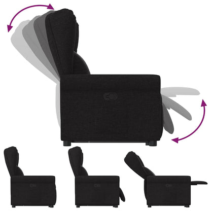 Fauteuil Lien - stof - verstelbaar - zwart