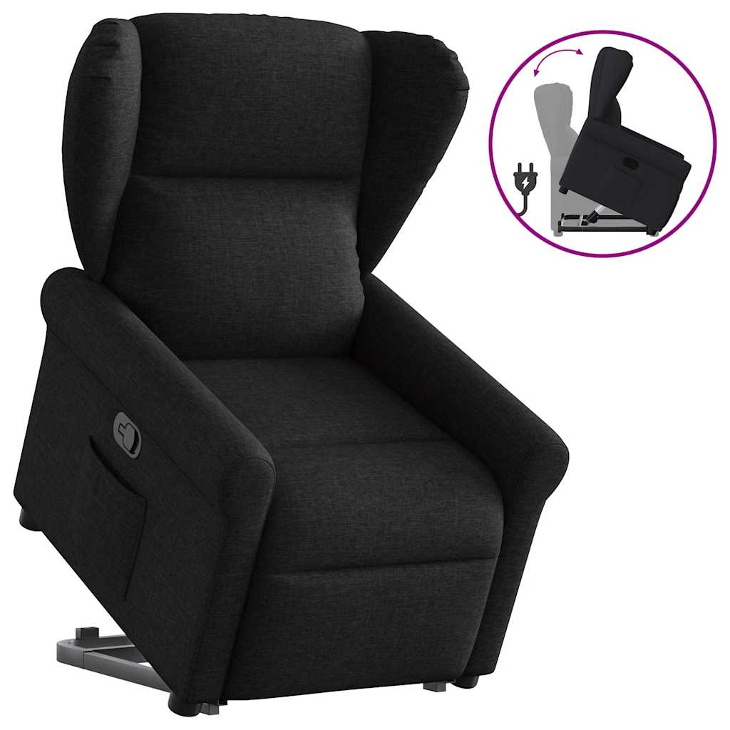 Fauteuil Lien - stof - verstelbaar - zwart