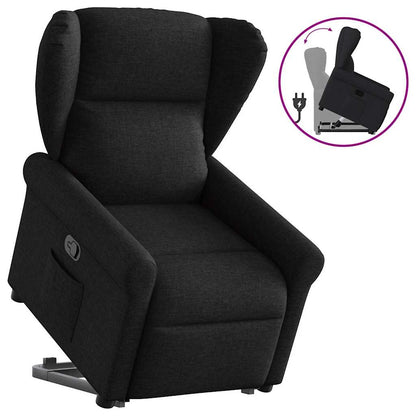 Fauteuil Lien - stof - verstelbaar - zwart