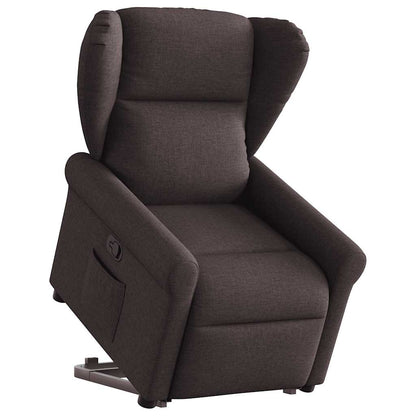 Fauteuil Lien - stof - verstelbaar - donkerbruin