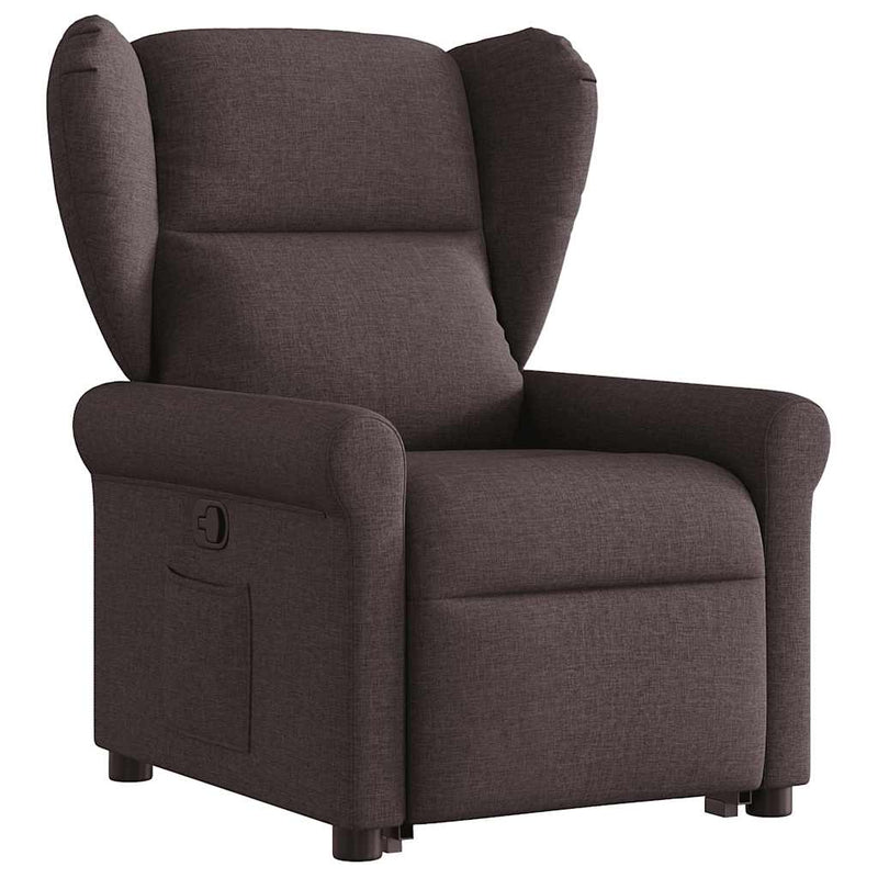 Fauteuil Lien - stof - verstelbaar - donkerbruin – extra afbeelding