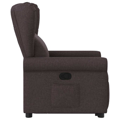 Fauteuil Lien - stof - verstelbaar - donkerbruin