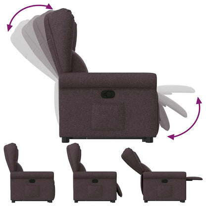 Fauteuil Lien - stof - verstelbaar - donkerbruin