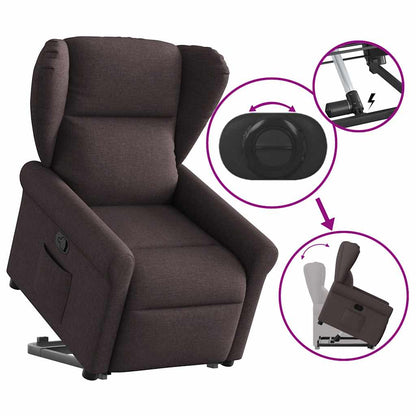 Fauteuil Lien - stof - verstelbaar - donkerbruin
