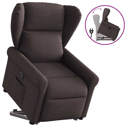 Fauteuil Lien - stof - verstelbaar - donkerbruin
