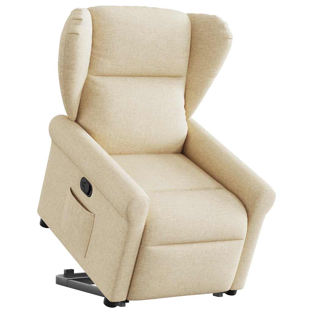 Fauteuil Lien - stof - verstelbaar - crème
