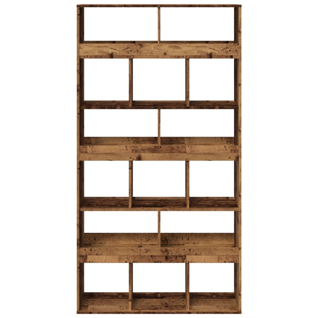Boekenkast Timo - 100x33x187,5 cm - oud hout
