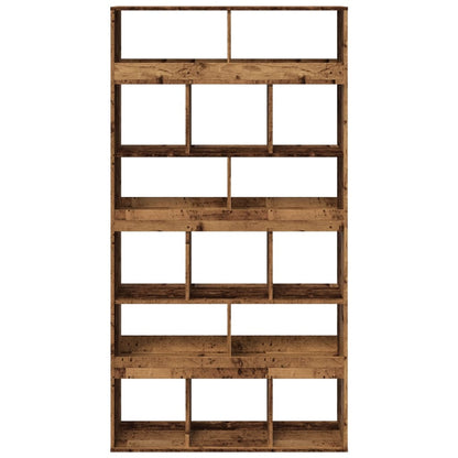 Boekenkast Timo - 100x33x187,5 cm - oud hout