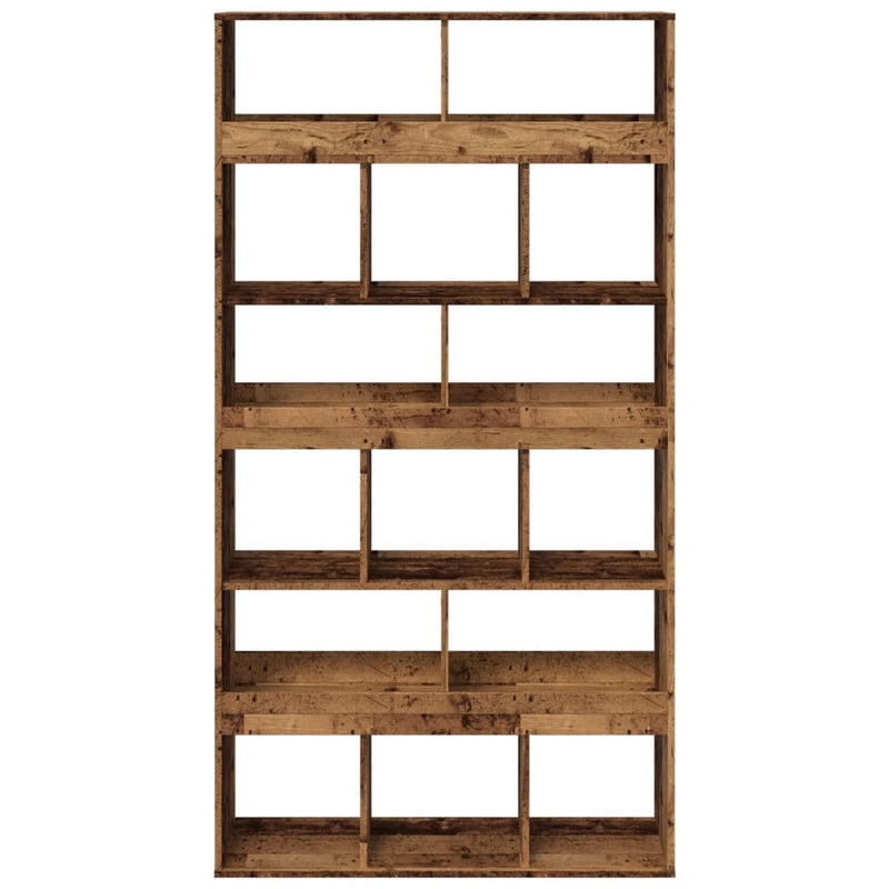 Boekenkast Timo - 100x33x187,5 cm - oud hout