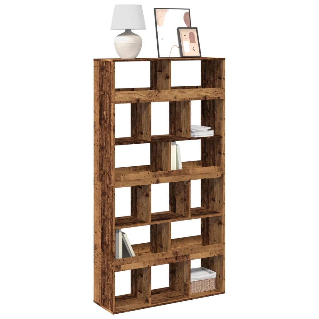 Boekenkast Timo - 100x33x187,5 cm - oud hout
