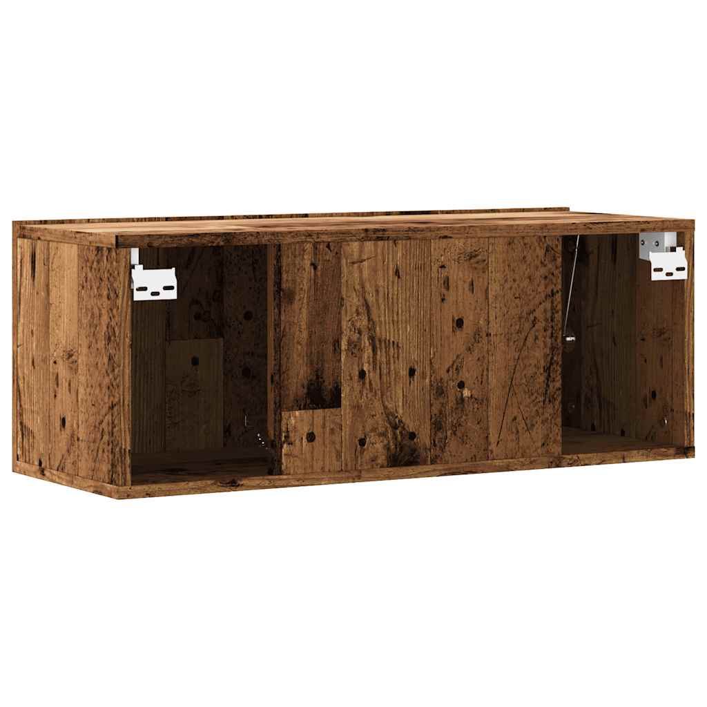 Tv-meubel Hidde - 80x30x30 cm - wandmeubel - oud hout