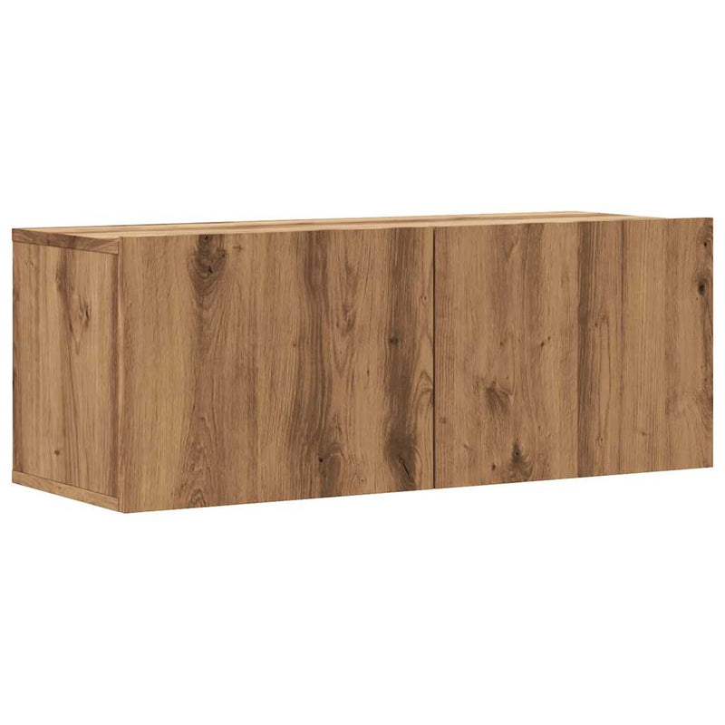 Tv-meubel Hidde - 80x30x30 cm - wandmeubel - artisanaal eiken – extra afbeelding