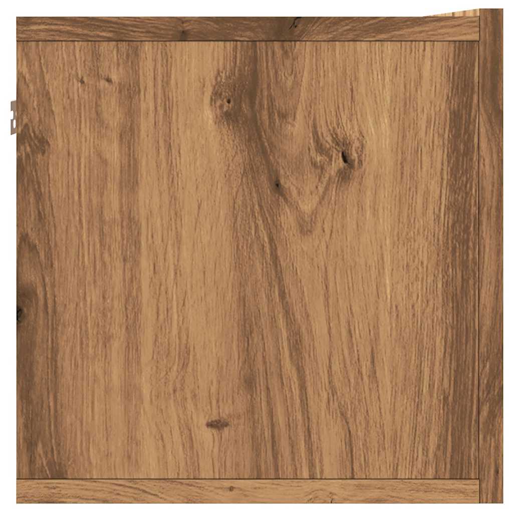 Tv-meubel Hidde - 80x30x30 cm - wandmeubel - artisanaal eiken