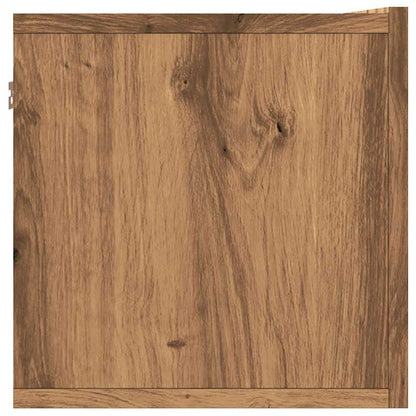 Tv-meubel Hidde - 80x30x30 cm - wandmeubel - artisanaal eiken
