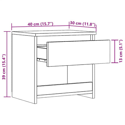 Nachtkastje Pauline - bewerkt hout