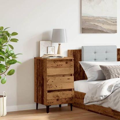 Nachtkastje Florence - bewerkt hout - Oud hout