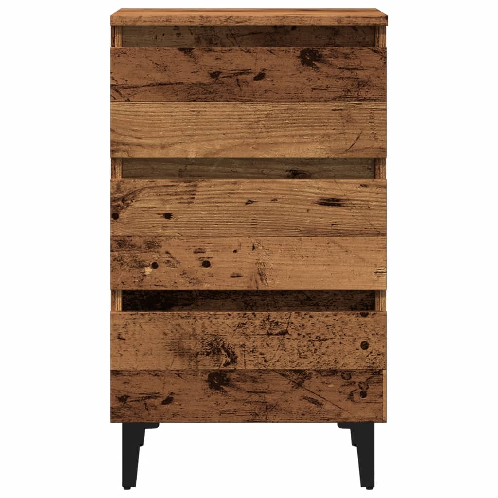 Nachtkastje Florence - bewerkt hout - Oud hout