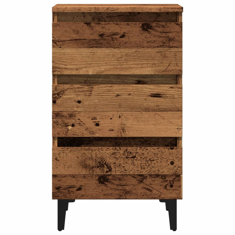 Nachtkastje Florence - bewerkt hout - Oud hout