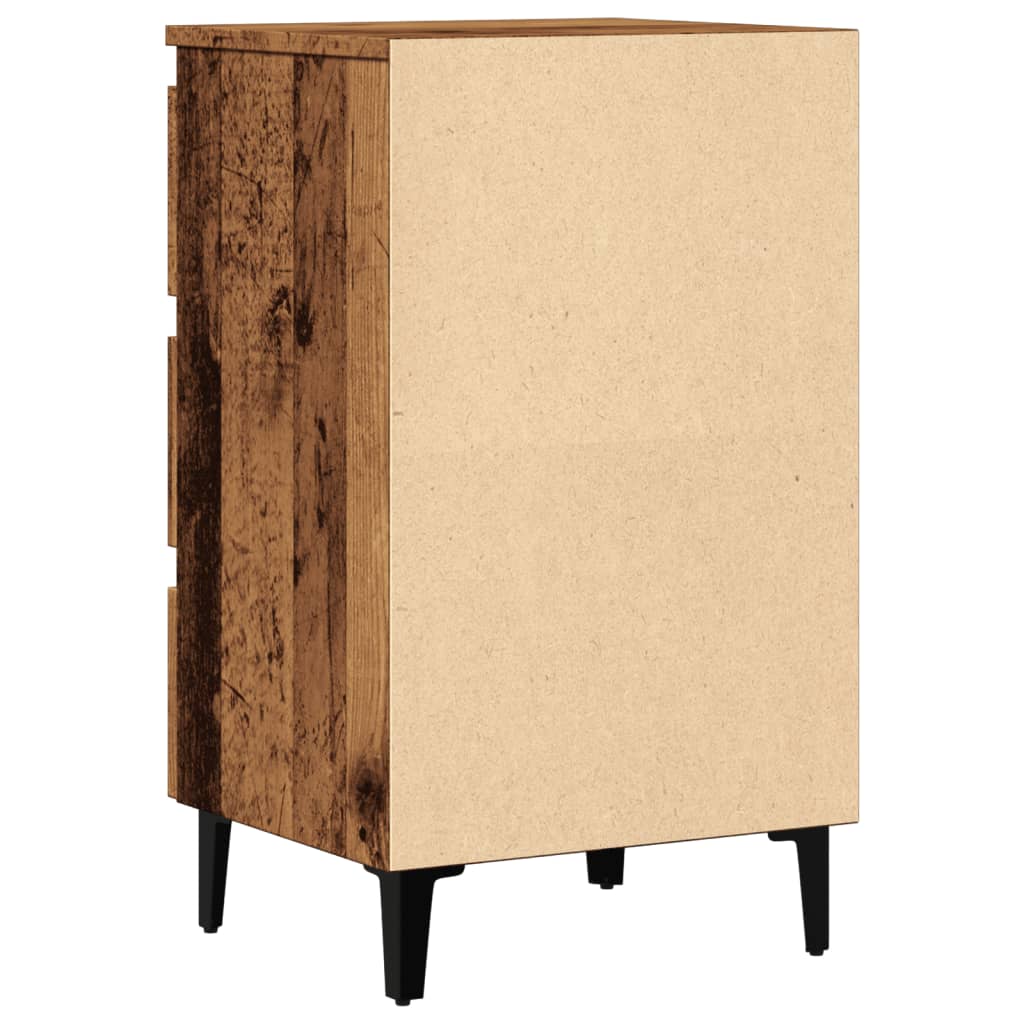 Nachtkastje Florence - bewerkt hout - Oud hout