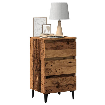 Nachtkastje Florence - bewerkt hout - Oud hout