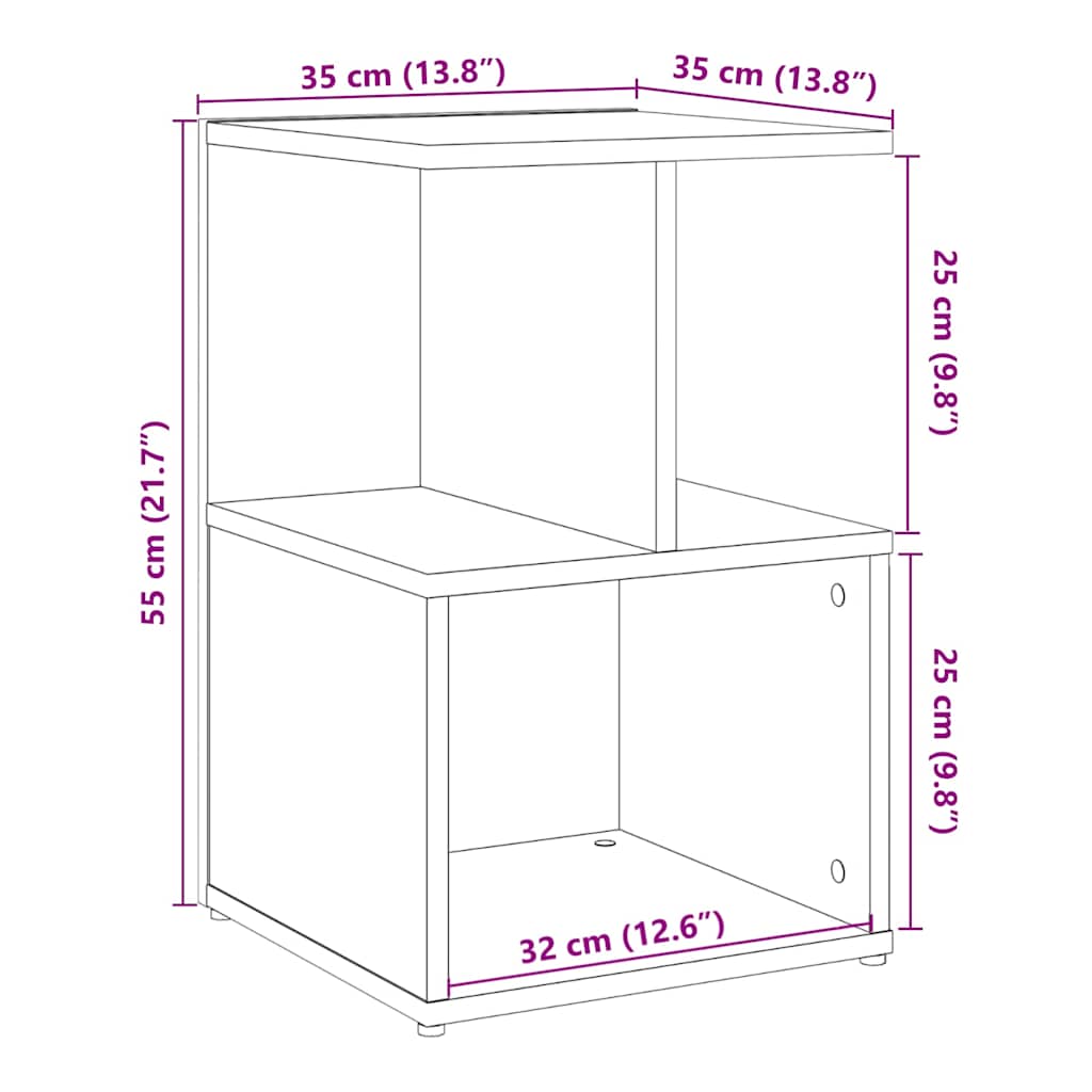 Nachtkastje Camille - bewerkt hout