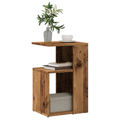 Bijzettafel Wesley - 36x30x56 cm - oud hout