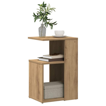 Bijzettafel Wesley - 36x30x56 cm - artisanaal eiken