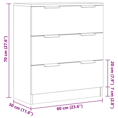 Dressoir James - bewerkt hout - met lade - Artisanaal eiken
