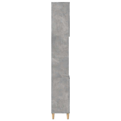 Kast Kevin - 30x30x190 cm - Bewerkt hout - betongrijs