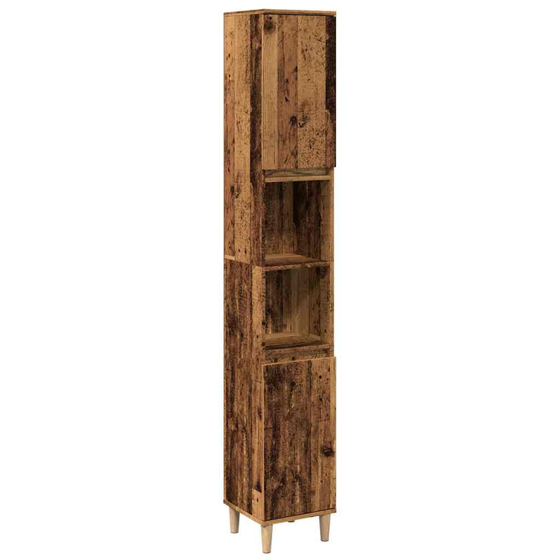 Kast Kevin - 30x30x190 cm - Bewerkt hout - oud hout – extra afbeelding