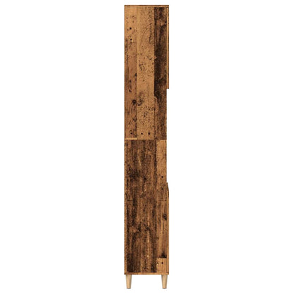 Kast Kevin - 30x30x190 cm - Bewerkt hout - oud hout