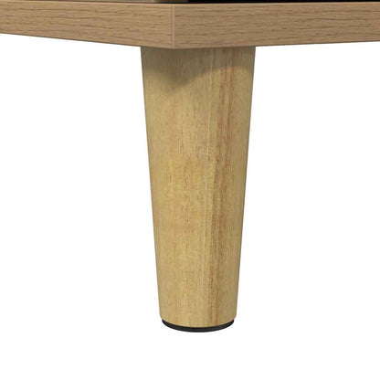Kast Kevin - 30x30x190 cm - Bewerkt hout - artisanaal eikenkleurig