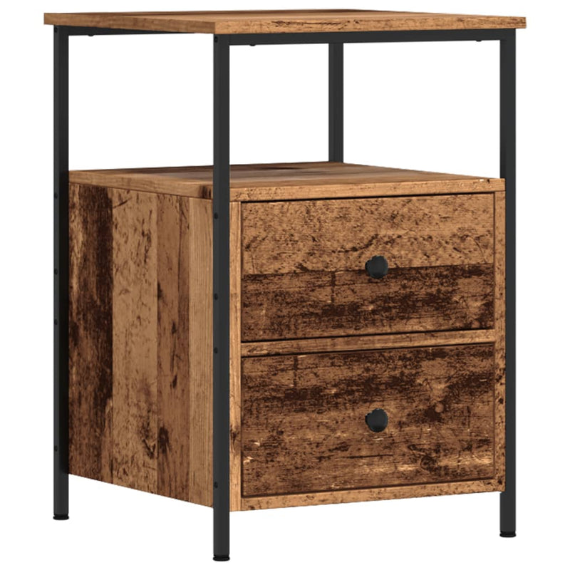 Nachtkastje Olivia - Bewerkt hout - Oud hout – extra afbeelding