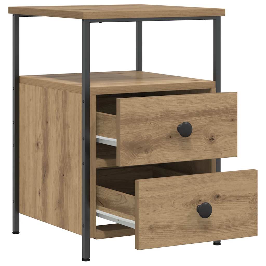 Nachtkastje Olivia - Bewerkt hout - Artisanaal eiken