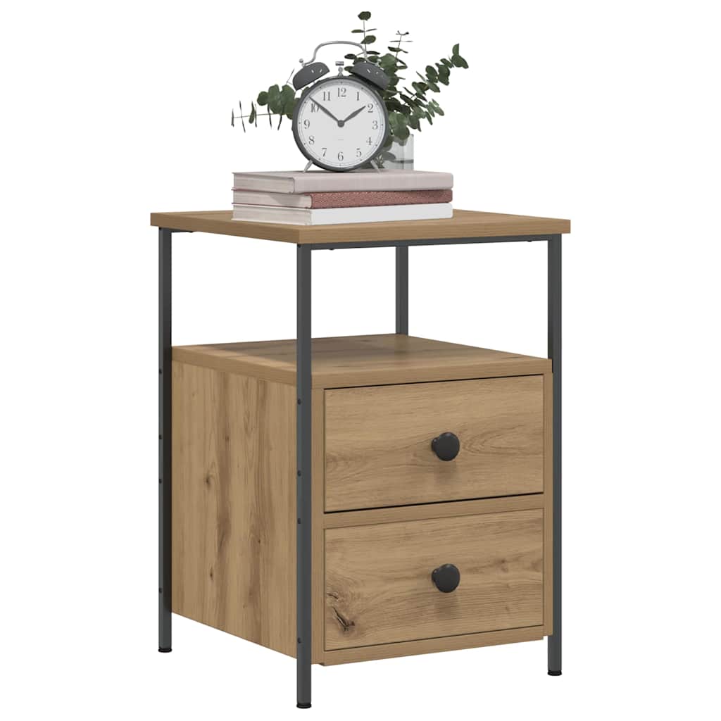 Nachtkastje Olivia - Bewerkt hout - Artisanaal eiken