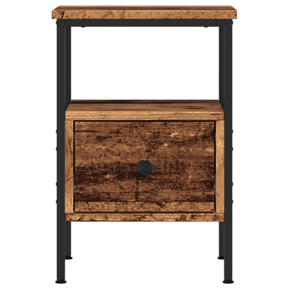 Nachtkastje Ellis - bewerkt hout - Oud hout
