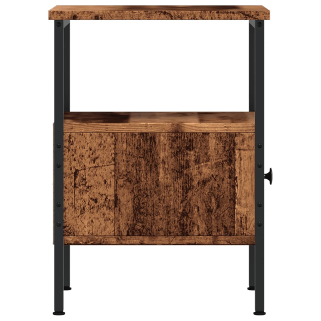 Nachtkastje Ellis - bewerkt hout - Oud hout