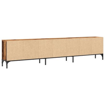 Tv-meubel Boaz - 200x25x44 cm - met lade - oud hout