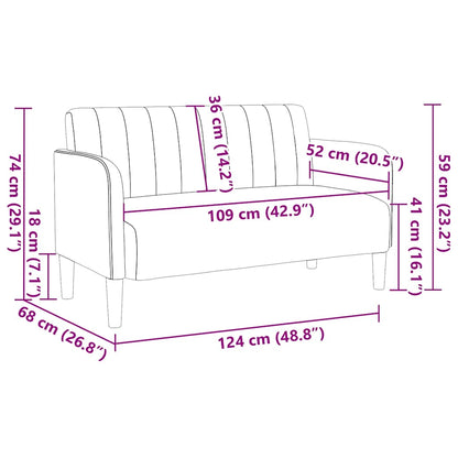 Loveseat bank fluweel - (109 cm)