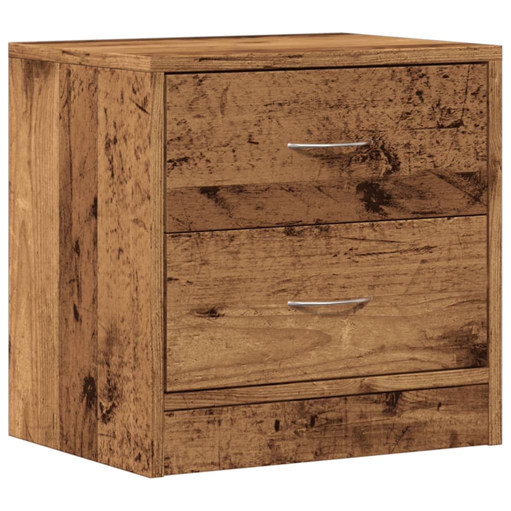 Nachtkastje Valerie - bewerkt hout - Oud hout