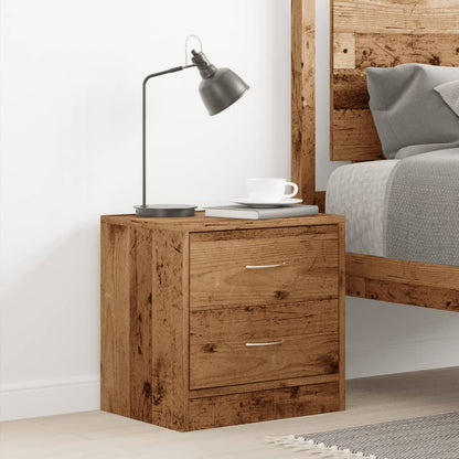 Nachtkastje Valerie - bewerkt hout - Oud hout