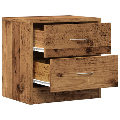 Nachtkastje Valerie - bewerkt hout - Oud hout
