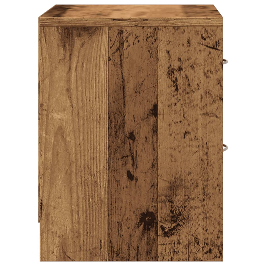 Nachtkastje Valerie - bewerkt hout - Oud hout