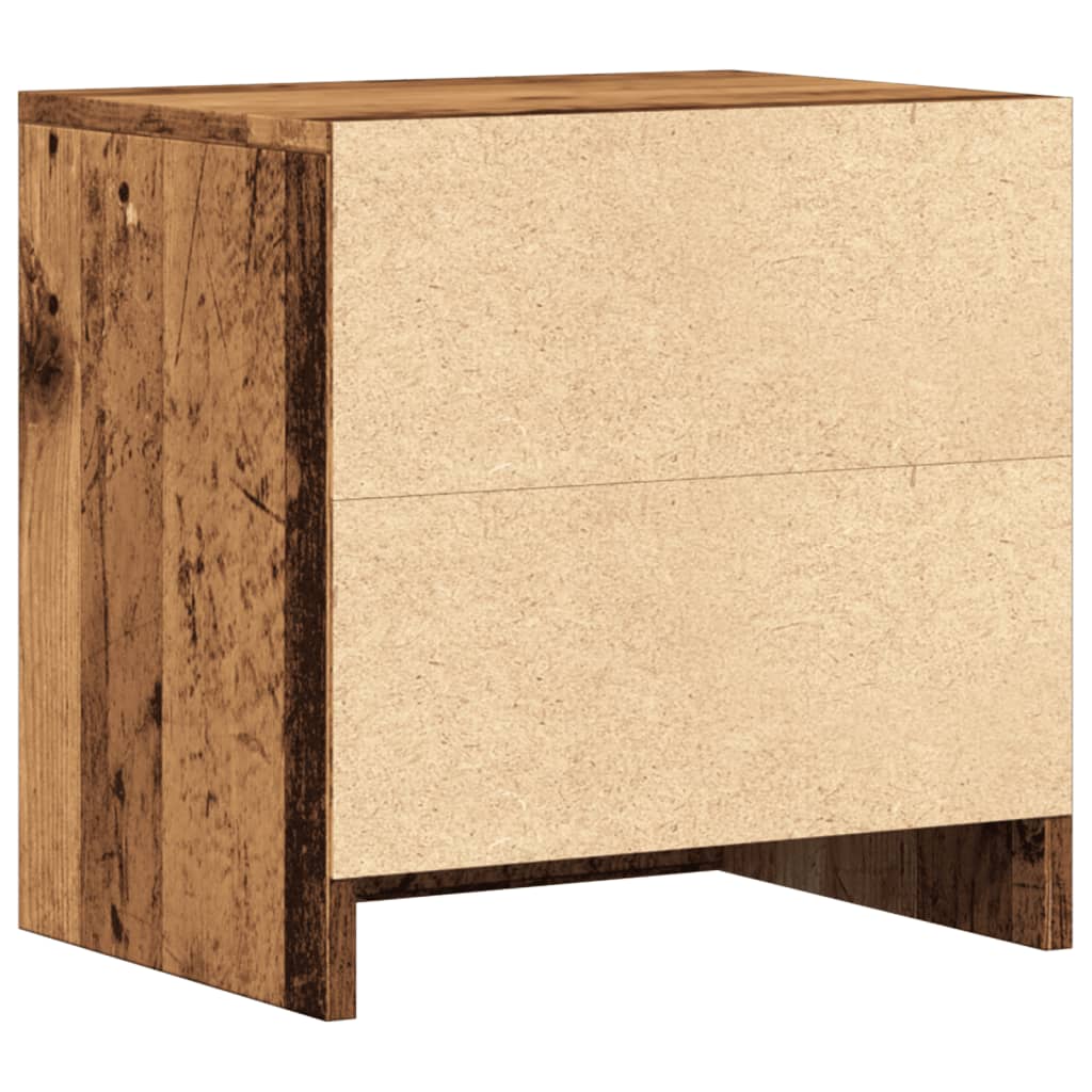 Nachtkastje Valerie - bewerkt hout - Oud hout