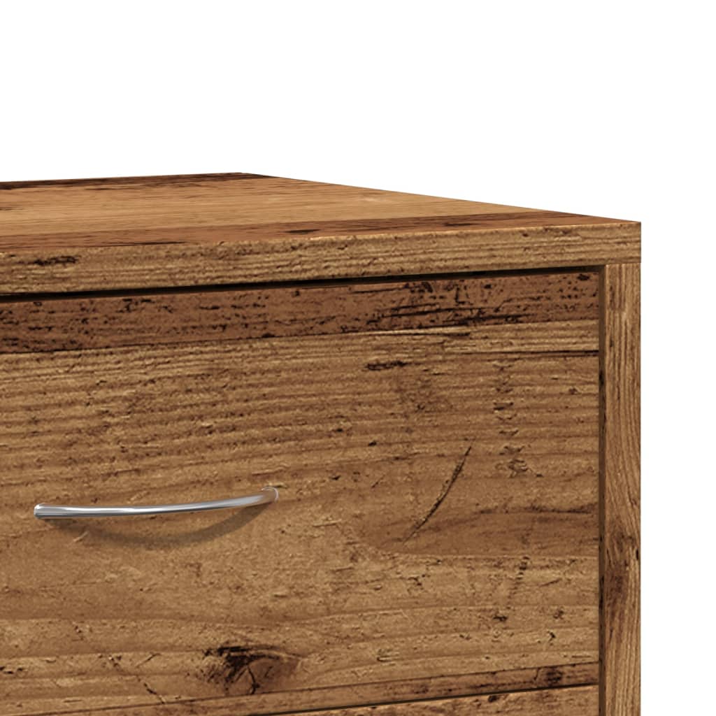 Nachtkastje Valerie - bewerkt hout - Oud hout