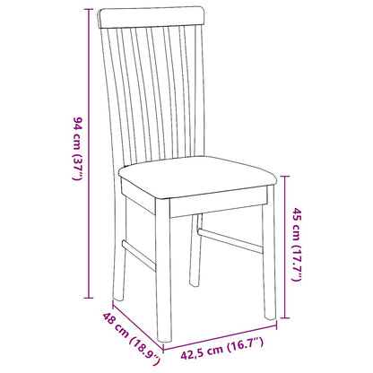 Eetkamerstoel Bram - hout - 2 stuks
